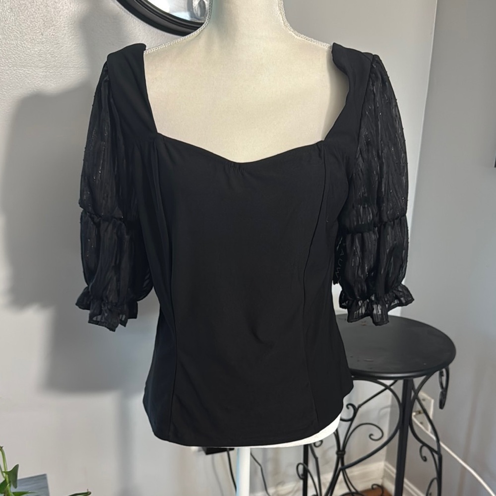 Elegant Black Women's Top large